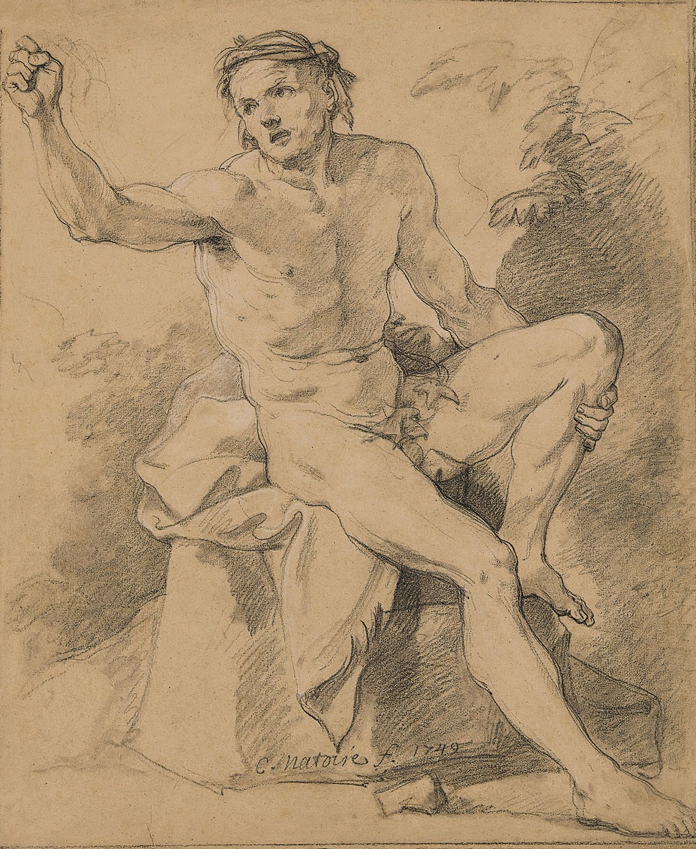 Académie d’homme nu assis