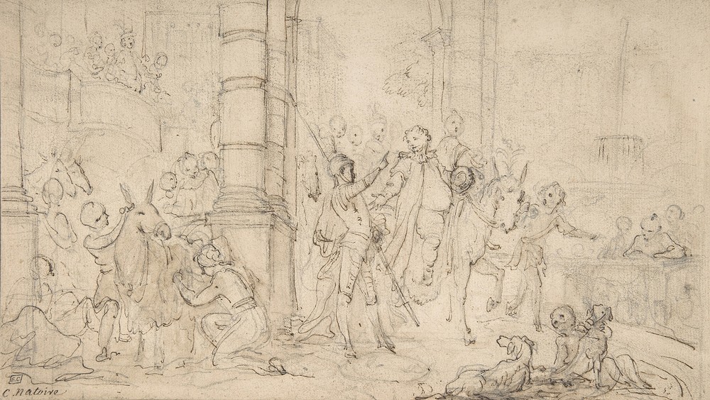 The Departure of Sancho Panza for the Island of Barataria (18th century)
