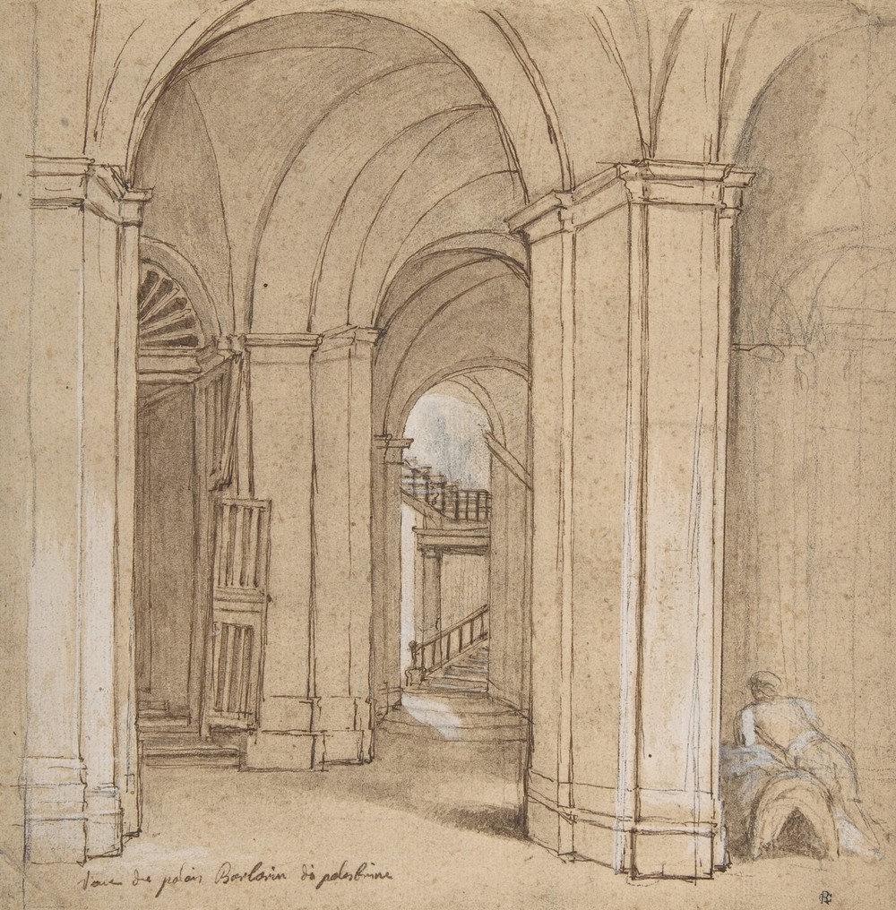 Staircase in the Palazzo Barberini, Palestrina (mid-18th century)