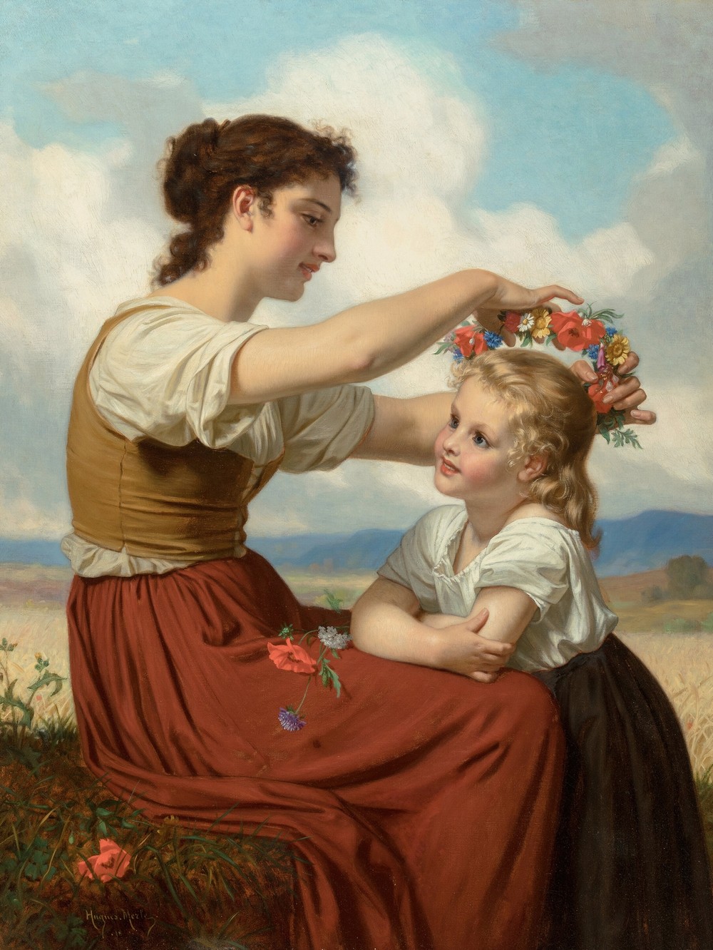 Couronne de fleurs des champs (Crown of field flowers)
