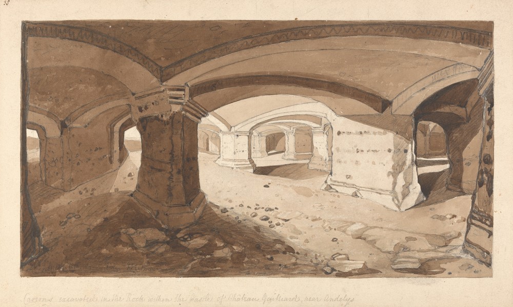 Caverns Excavated in the Rock within the Castle of Chateau Gaillard, near Andelys, Normandy