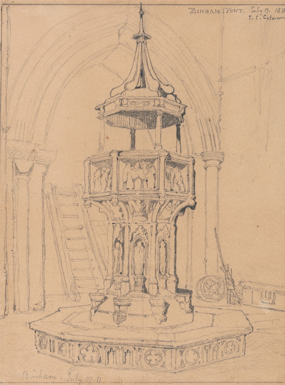 Font in Binham Church, Norfolk