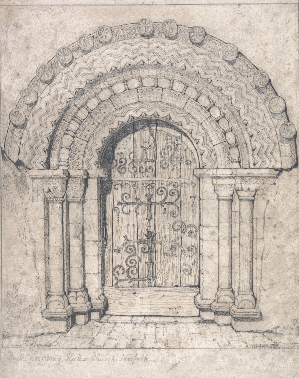 North Doorway of Hales Church, Norfolk (ca. 1818)