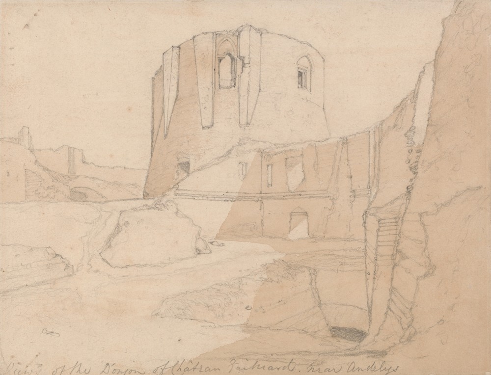 View of the Donjon of Chateau Gaillard, near Andelys, Normandy (ca. 1822)