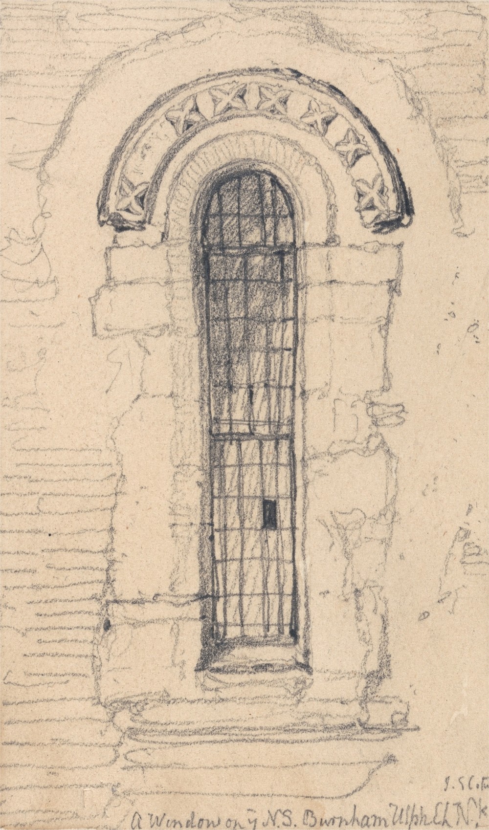 Window on the North Side of Burnham Ulph Church, Norfolk (ca. 1815)