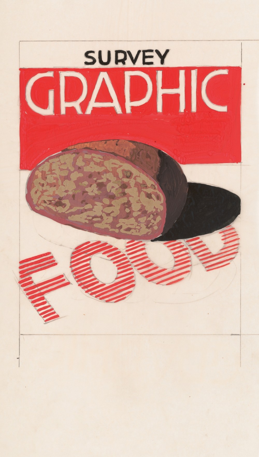 Graphic design for cover of Survey Graphic Magazine; ‘Food’