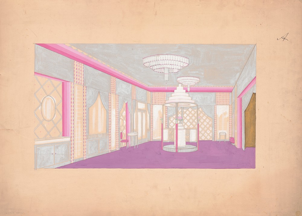 [Design for the Lentheric Salon, Fifth Ave. & 58th St., Savoy-Plaza Hotel, New York, NY.] [Perspective rendering