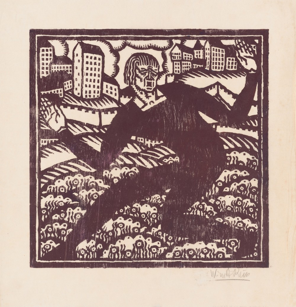 Design for fine art print, ‘The Mad Dancer’.] [Woodcut print