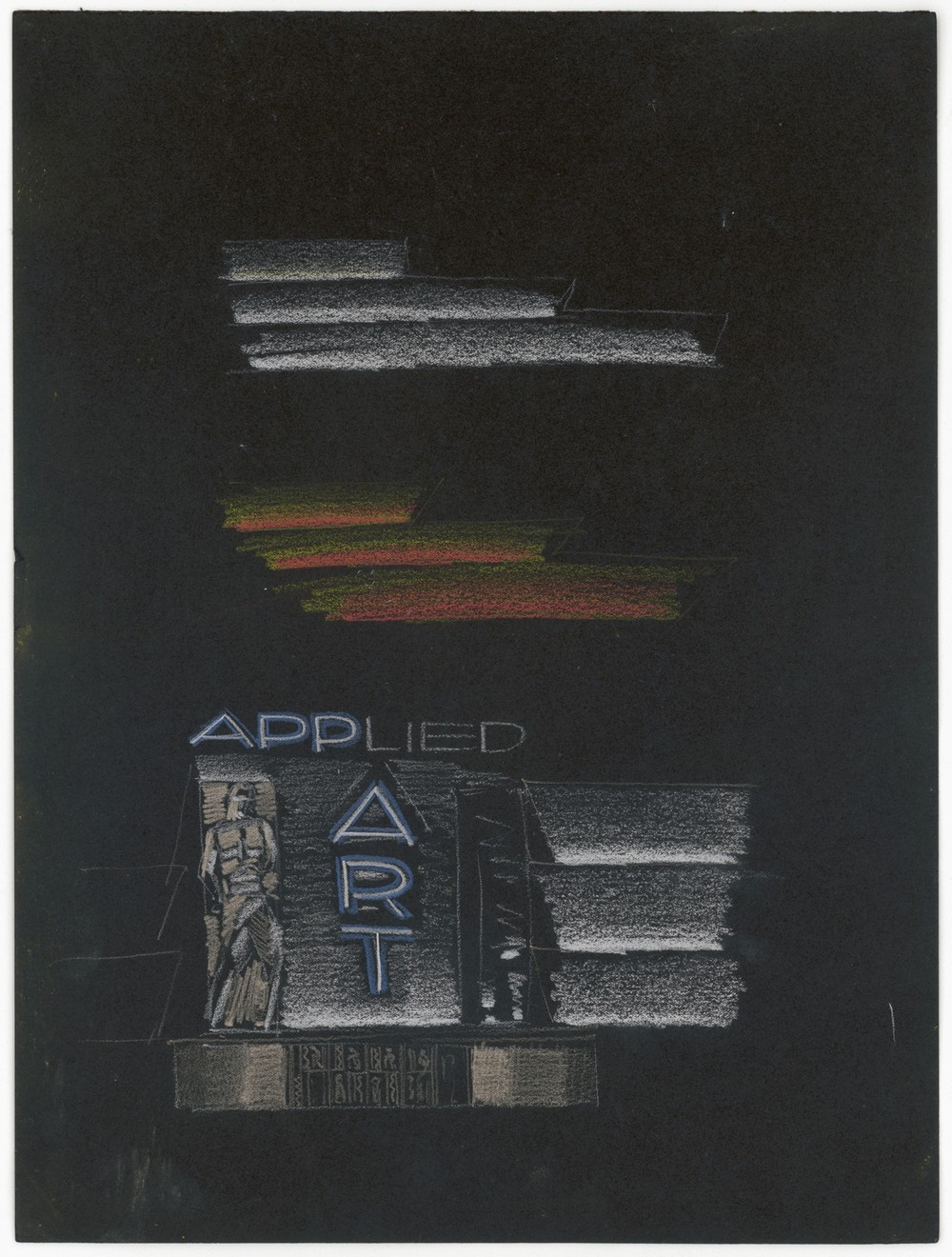 Designs for Exhibition of Applied Arts Building, New York World’s Fair, 1939.] [Study for front of the building