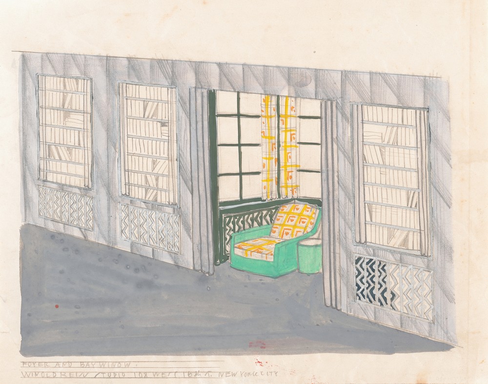 Designs for the Tavern Club, 333 Michigan Avenue, Chicago, Illinois.] [Sketch for foyer and bay window