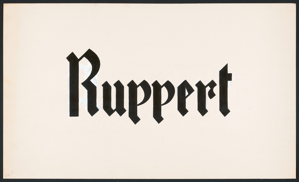 Typographical studies for Ruppert Beer