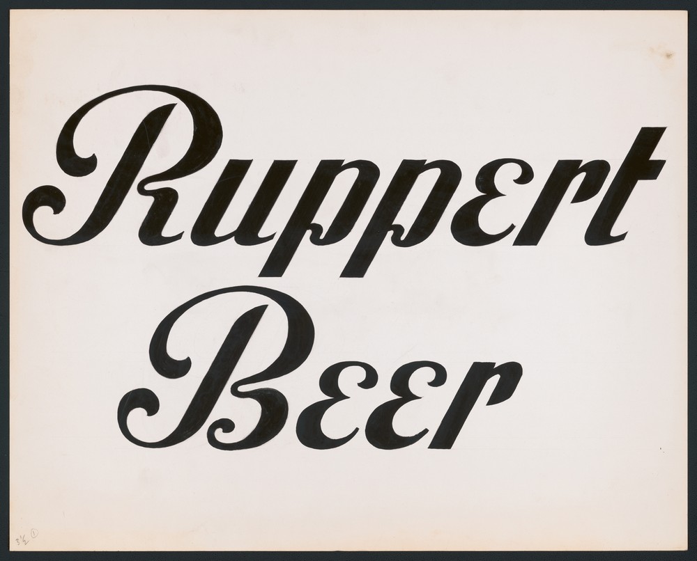 Typographical studies for Ruppert Beer