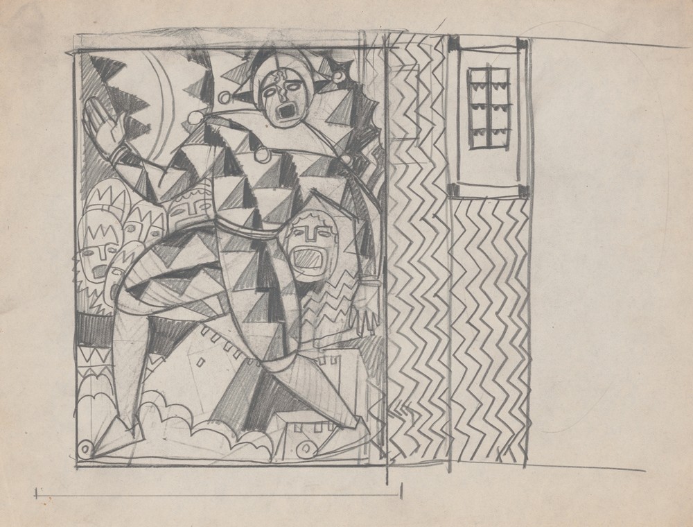 Design sketches for Hotel Alamac, 71st and Broadway, New York, NY.] [Sketch for Medieval Grill Murals