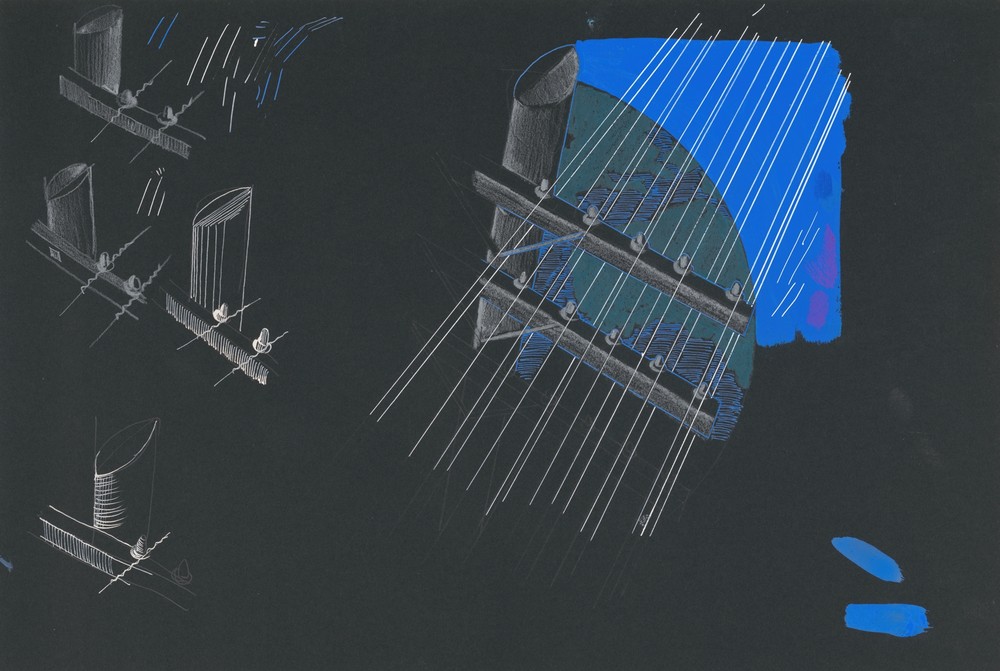 Graphic designs for Fortune magazine.] [Studies drawn on black paper