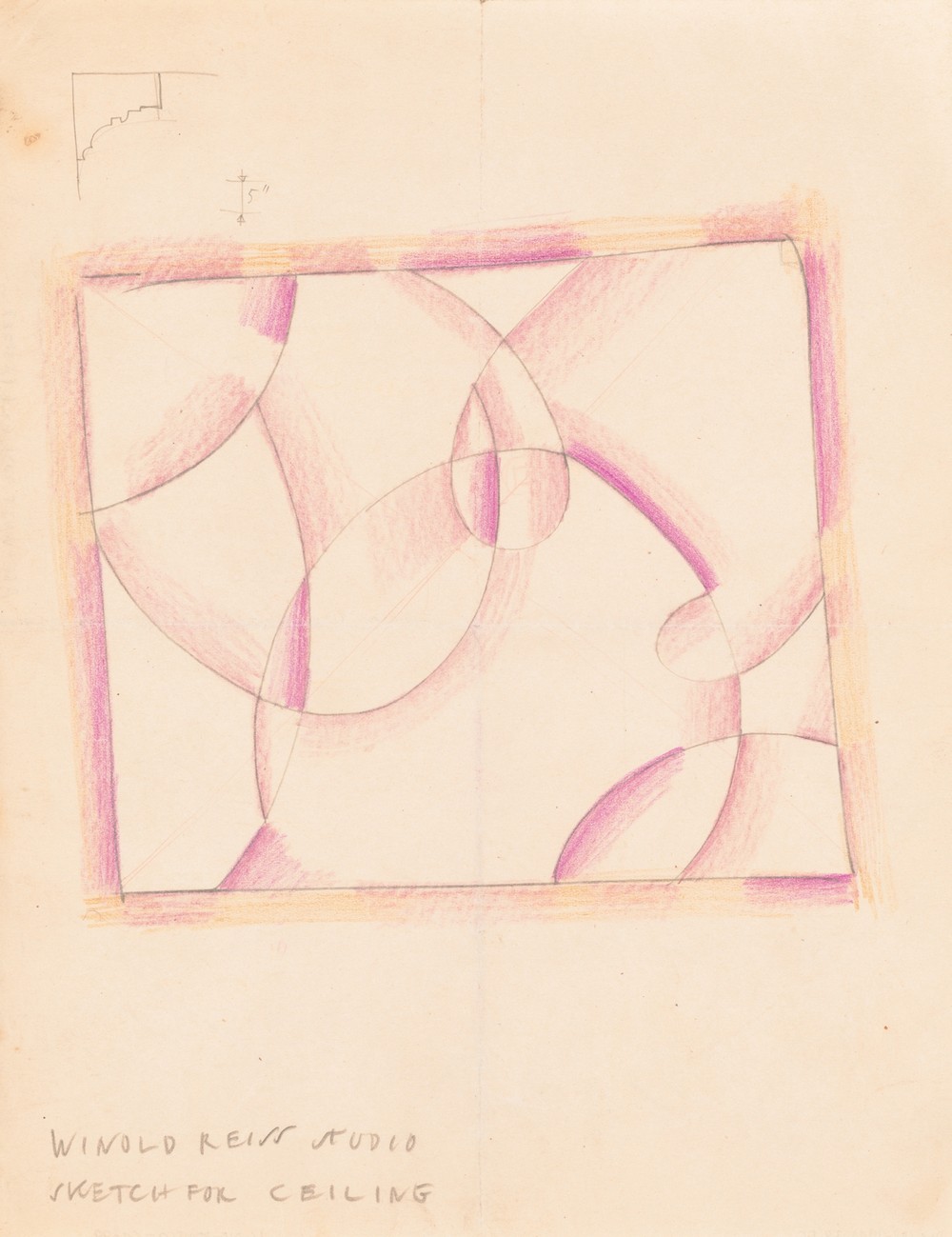 Interior designs for screens and ceilings.] [Drawing of plans, elevation, and details