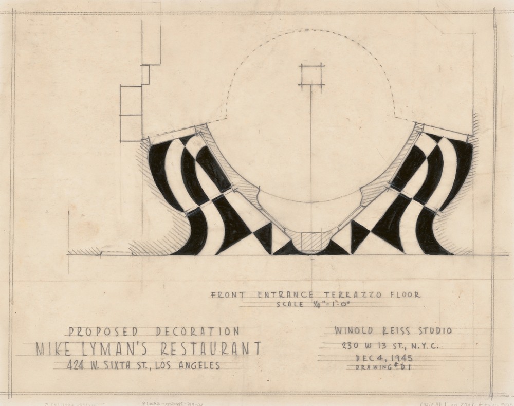 Drawings for proposed decorations of Mike Lyman’s Restaurant