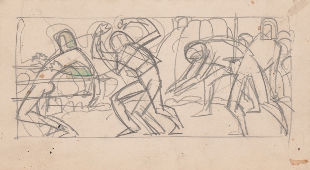 Sketches and drawings related to ‘Der Soldat in der deutschen Vergangenheit’, by George Liebe