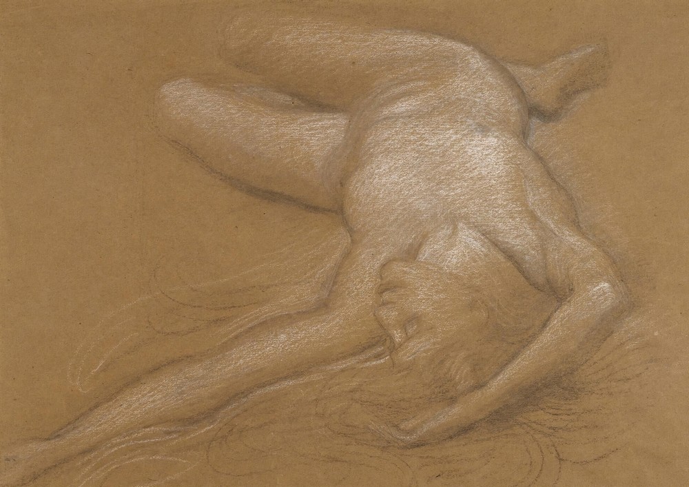 Study Of A Reclining Nude Girl For The Cave Of The Storm Nymphs