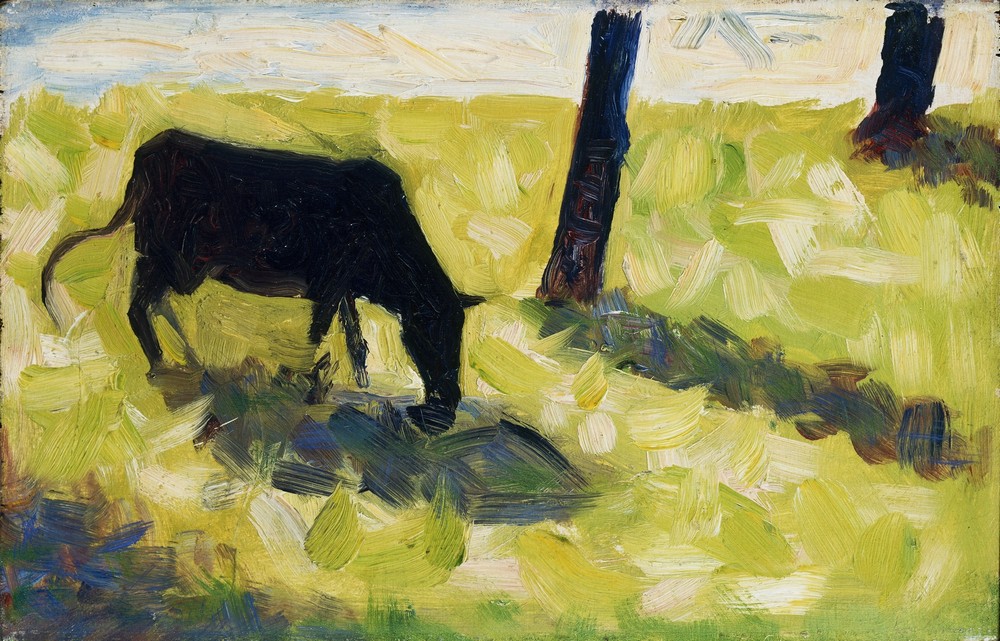 Black Cow in a Meadow (ca. 1881)