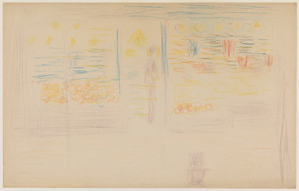A Shop and Two Figures