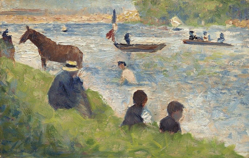 Horse and Boats (Study for  Bathers at Asnières )