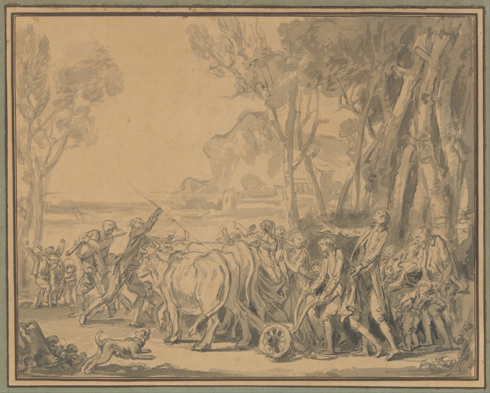 A Farmer Entrusting the Plow to His Son
