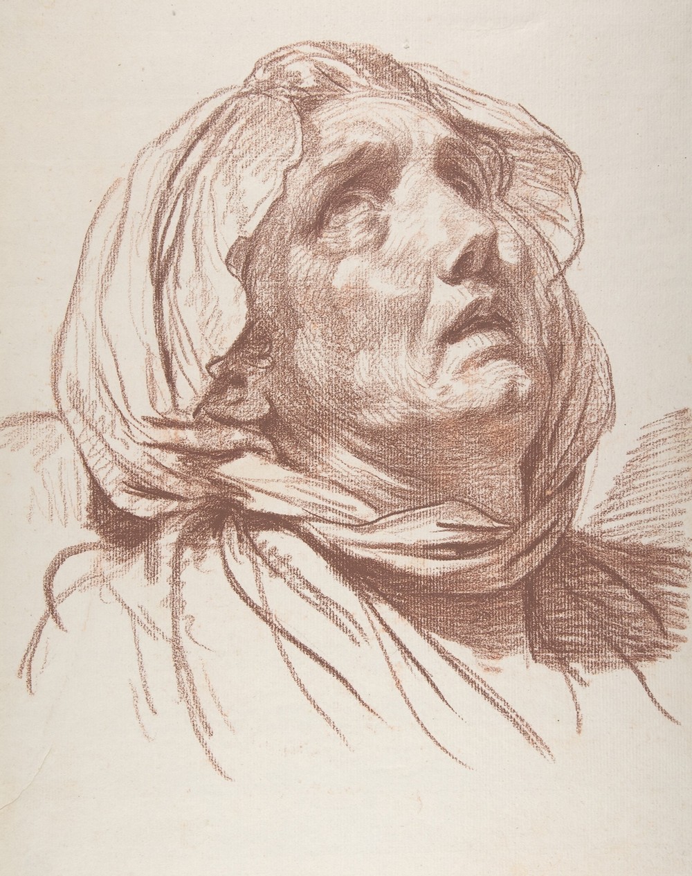 Head of an Old Woman Looking Up (ca. 1763)