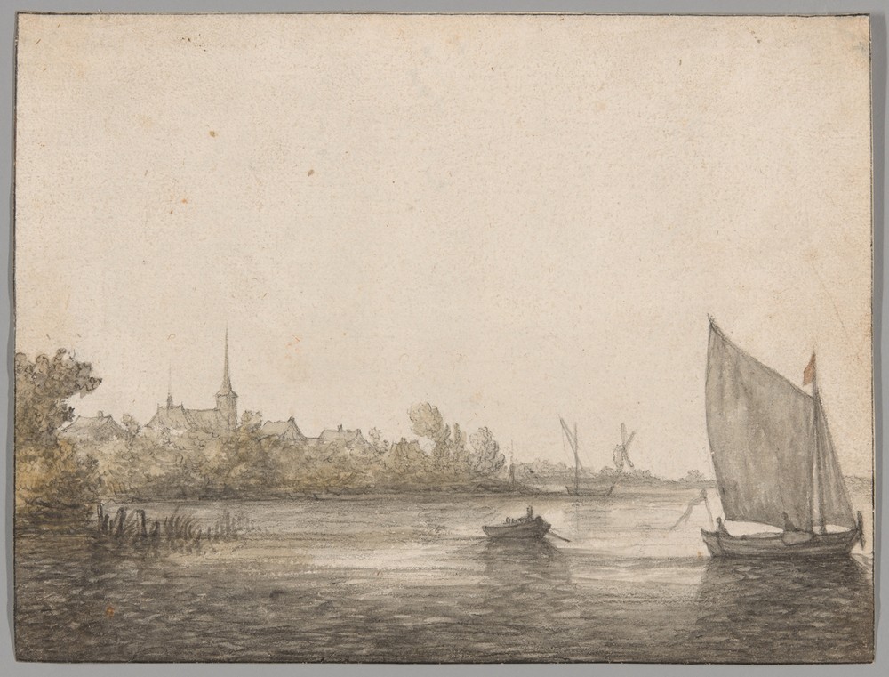View of IJsselmonde Seen Across the New Maas (c. 1640)