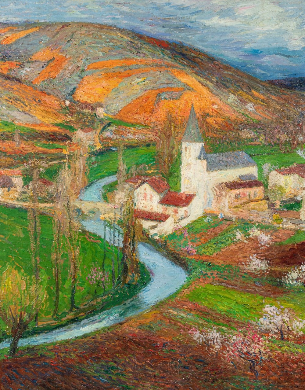 Labastide du vert au printemps depuis le jardin de Marquayrol