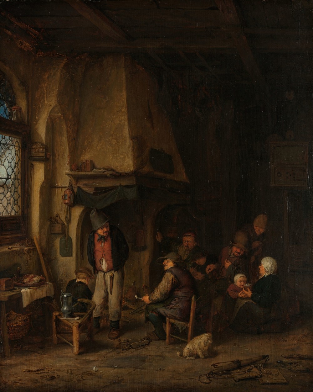 The Skaters; Peasants in an Interior (c. 1656)
