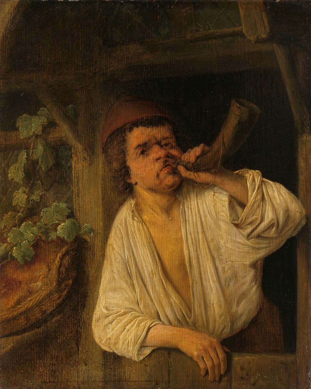 A Baker Sounding his Horn (c. 1648)