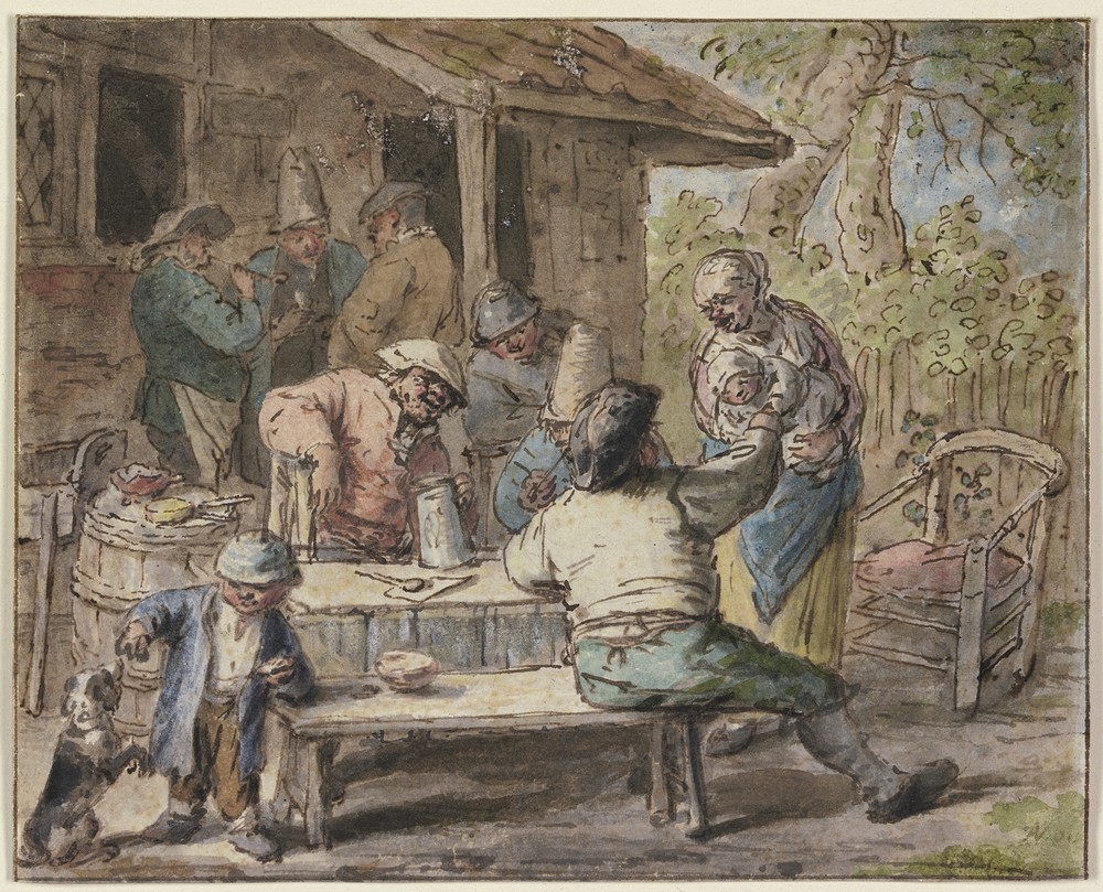 Bauern mit Kindern vor einem Haus (ca. 1655 – 1670)