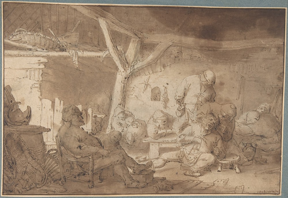 Interior with Peasants (17th century)