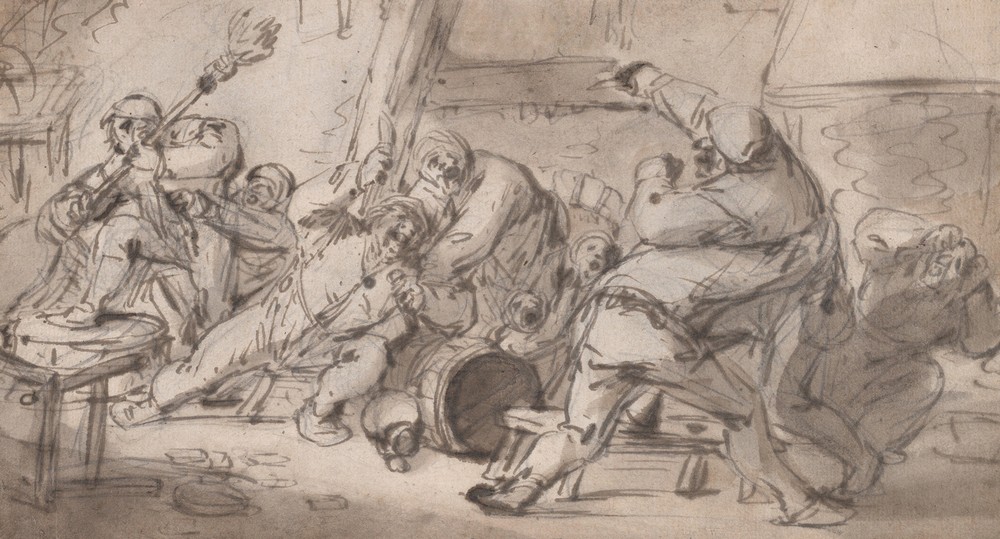 Peasants fighting in an inn mid (17th century)
