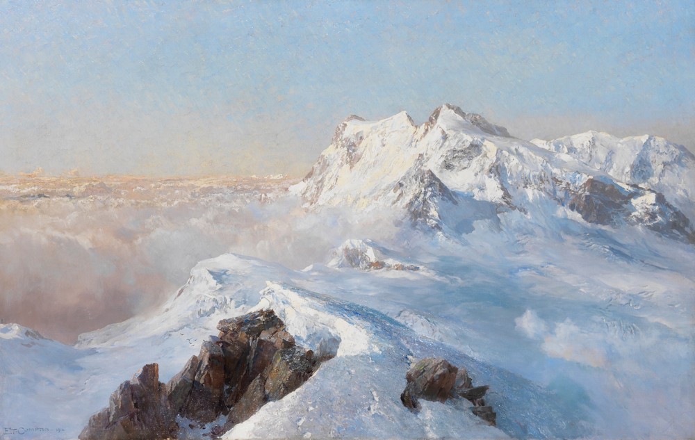 Über dem Nebelmeer (Monte Rosa vom Rimpfischhorn)