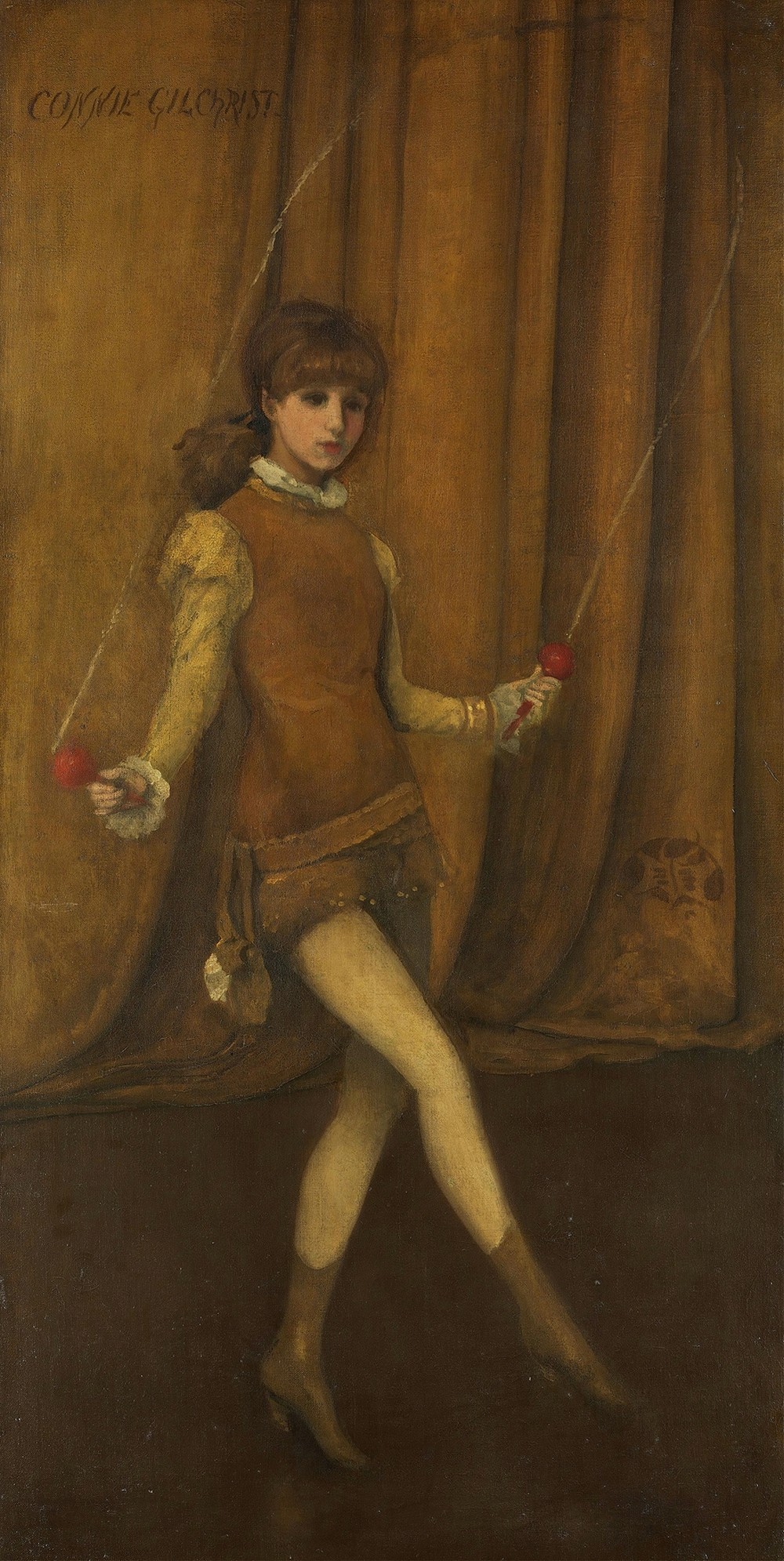 Harmony in Yellow and Gold-The Gold Girl—Connie Gilchrist (ca. 1876–77)