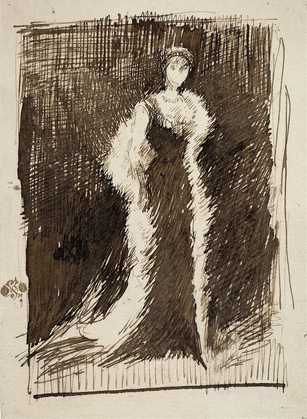 Sketch after Arrangement in Black; Lady Meux