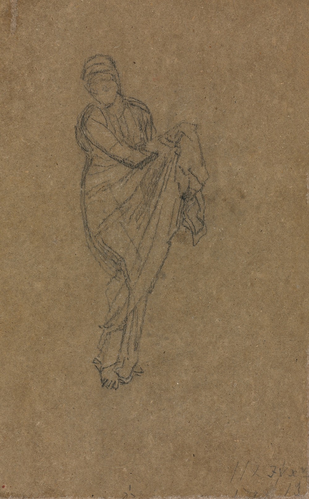 Standing Woman Holding Up Her Dress (c. 1872)