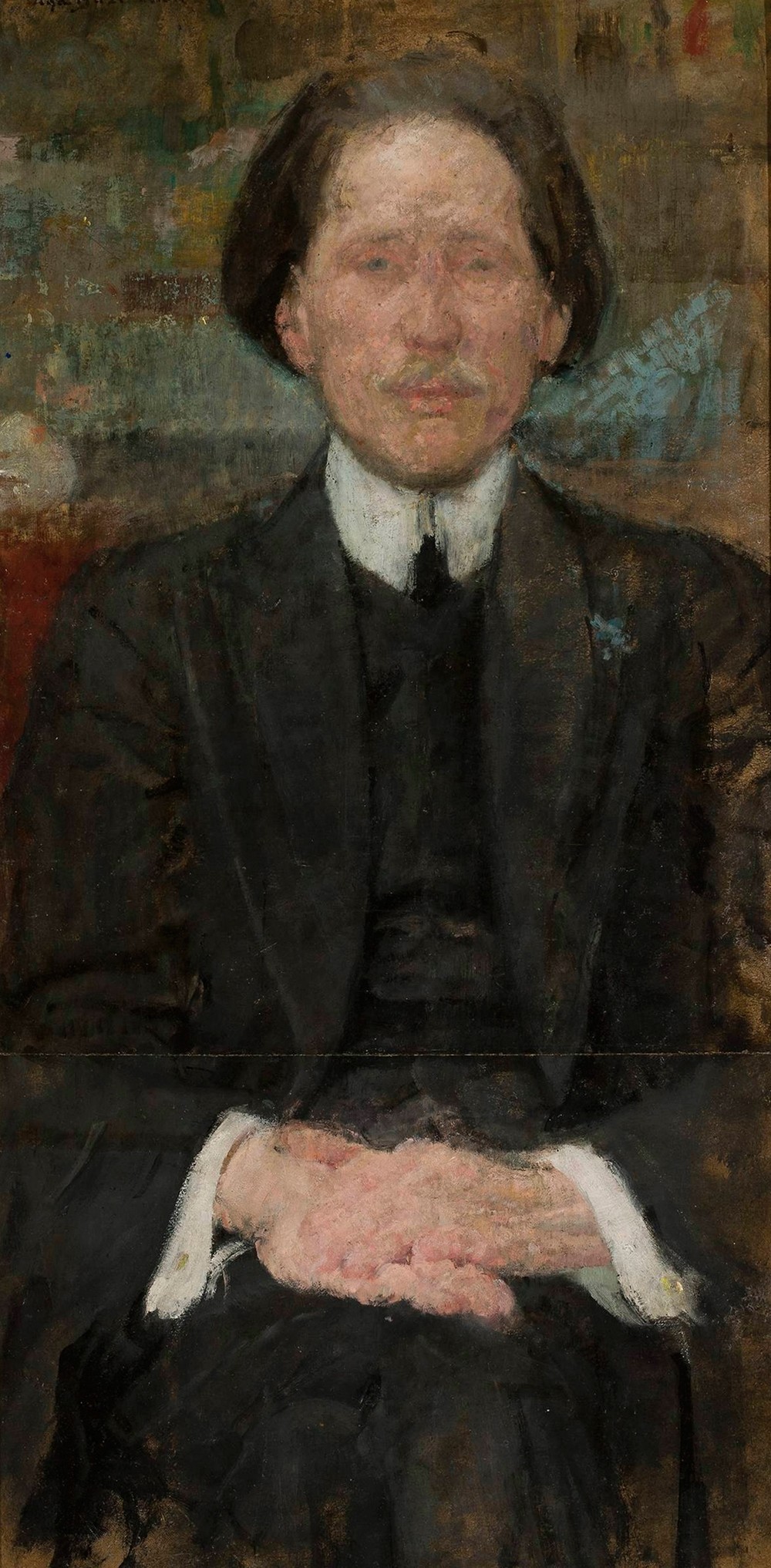 Portrait of a young man in black (circa 1900)