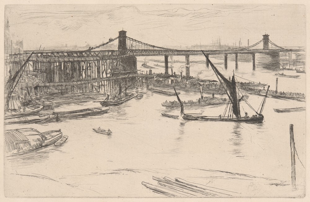 Old Hungerford Bridge (ca. 1860–1861)