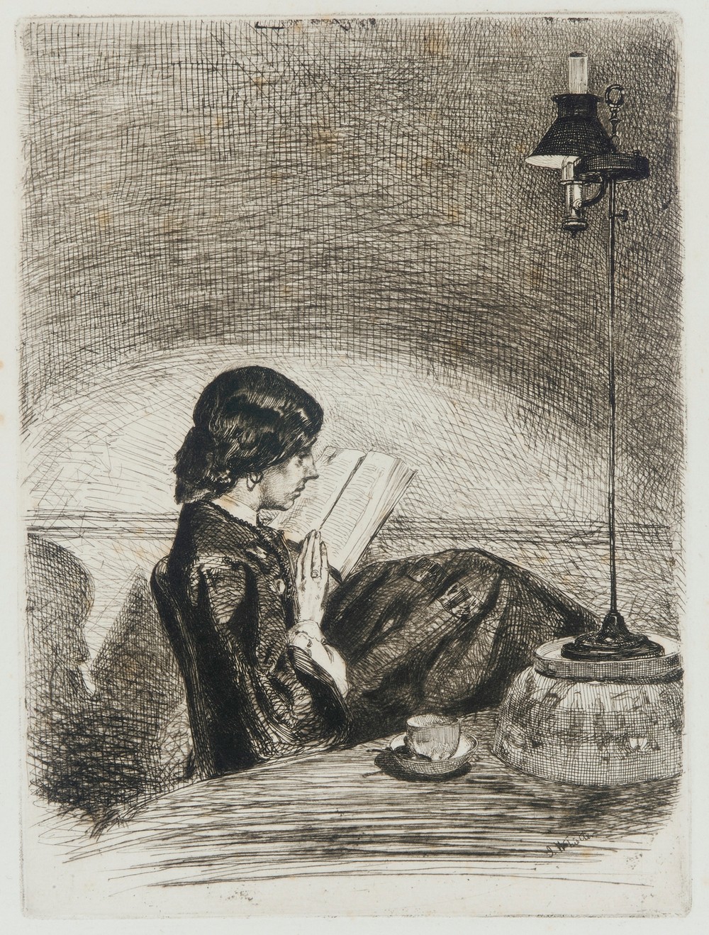 Reading by Lamplight