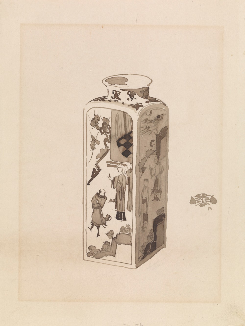 Square canister with expanding neck