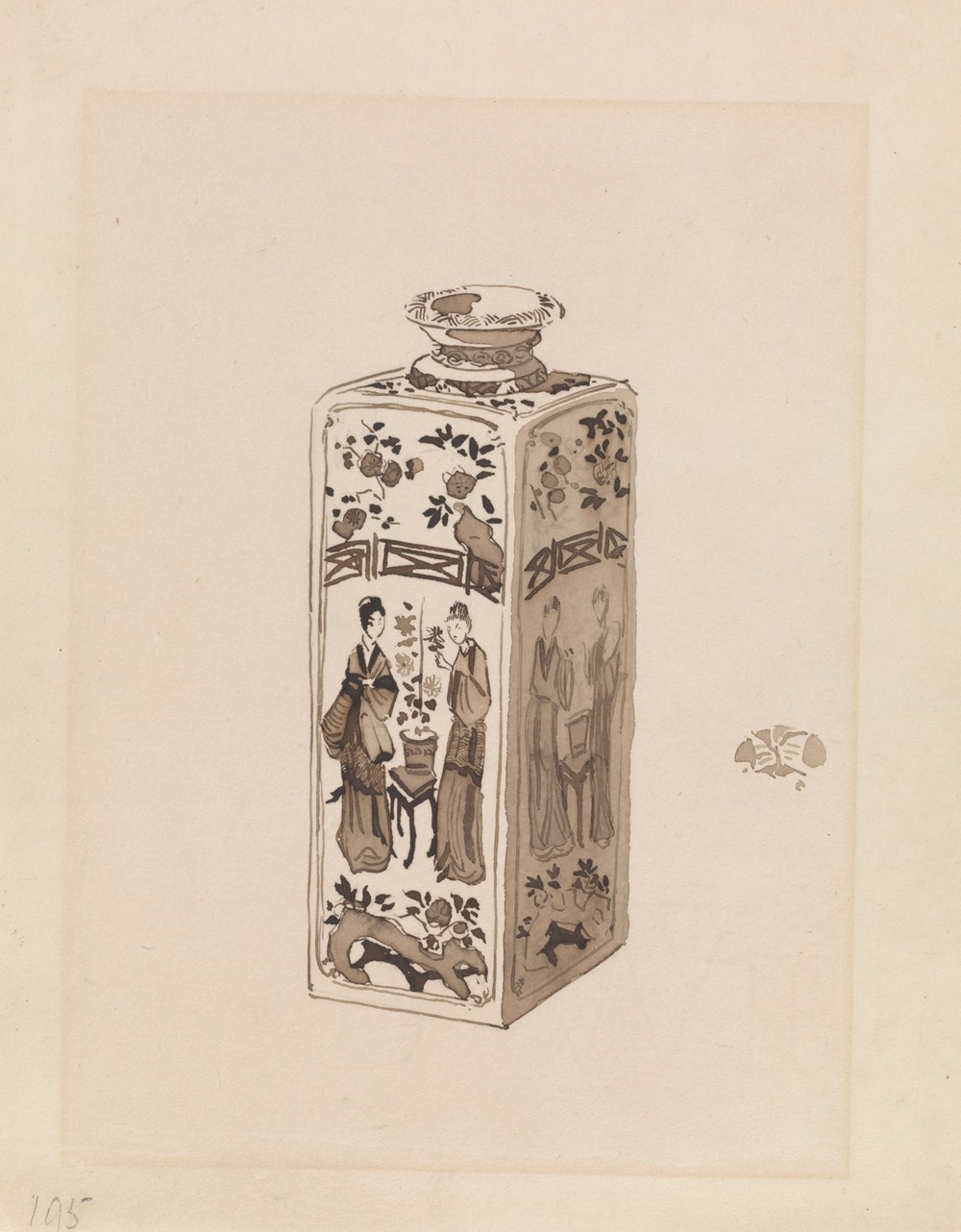 Square Canister with Long Neck