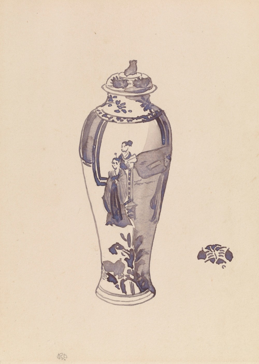 Vase with slightly bulging body