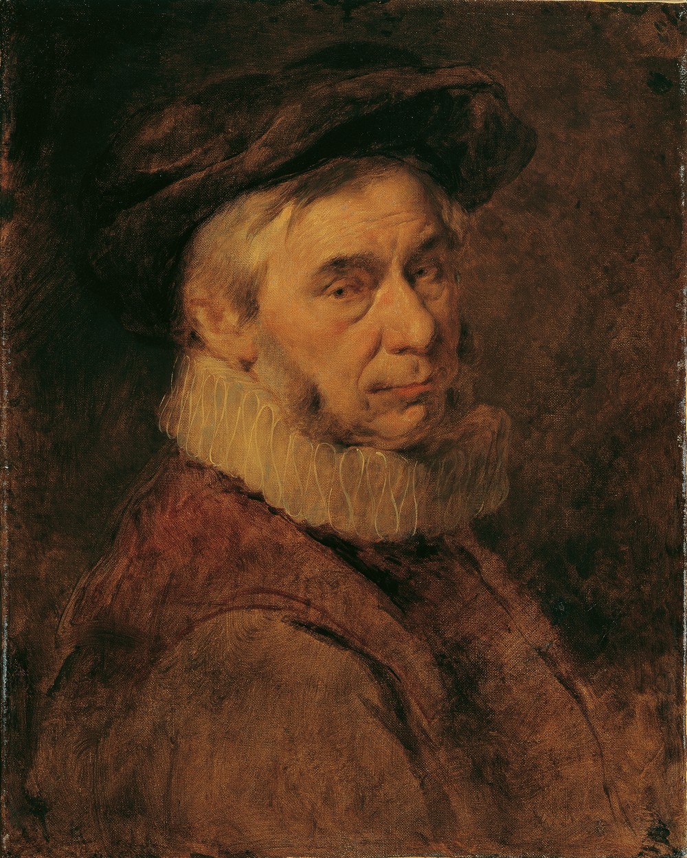 Älterer Mann mit Halskrause und Bart