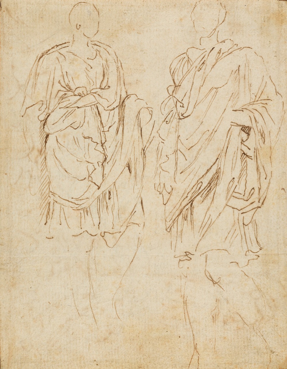 Two Studies of an Ancient Statue