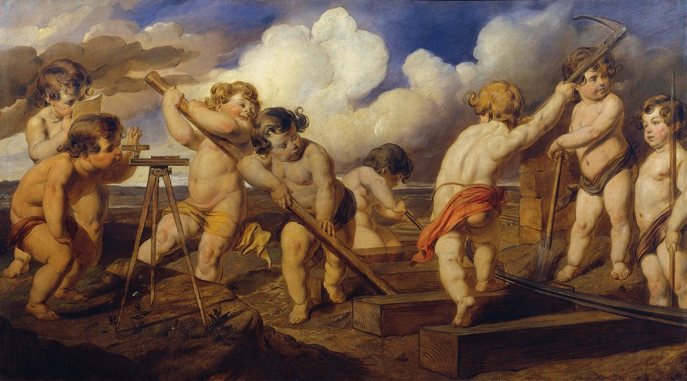 Putting while building a railway (around 1876)
