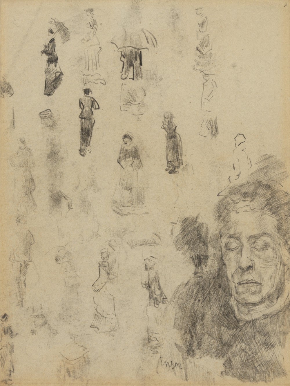 Ensors slapende moeder en figuren (from 1880 until 1885)