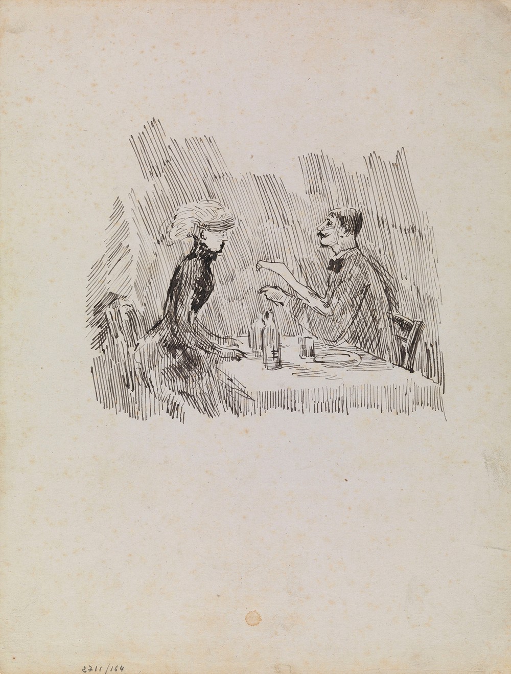 Gentleman and Lady at the Table