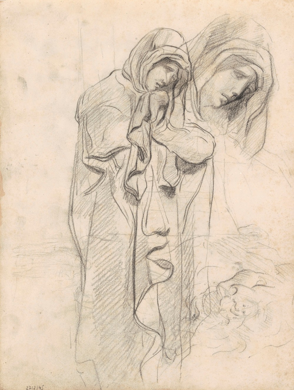 Grieving Woman and Lion’s Head